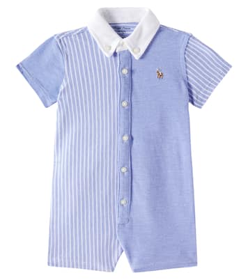 Baby patchwork cotton piqué playsuit | Polo Ralph Lauren Kids