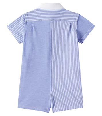Baby patchwork cotton piqué playsuit | Polo Ralph Lauren Kids