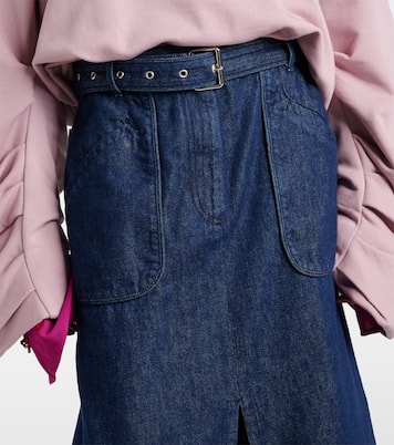 Gonna lunga di jeans con cintura | Dries Van Noten