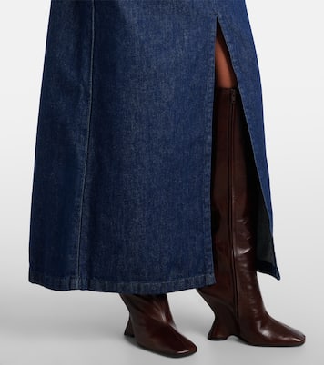 Gonna lunga di jeans con cintura | Dries Van Noten
