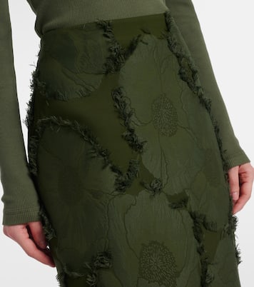 Jupe portefeuille en jacquard à fleurs | Gucci