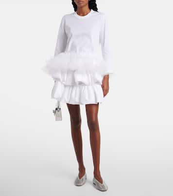 Minifalda de algodón a capas | Noir Kei Ninomiya