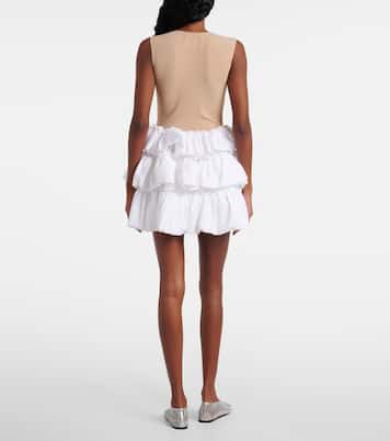 Minifalda de algodón a capas | Noir Kei Ninomiya