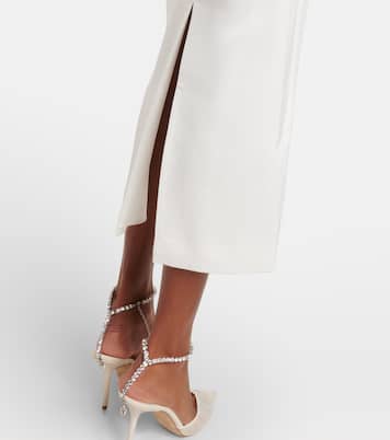 Bridal draped crêpe satin bustier gown | Alex Perry
