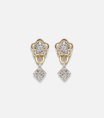 Richie 10kt gold drop earrings with diamonds | Stone and Strand