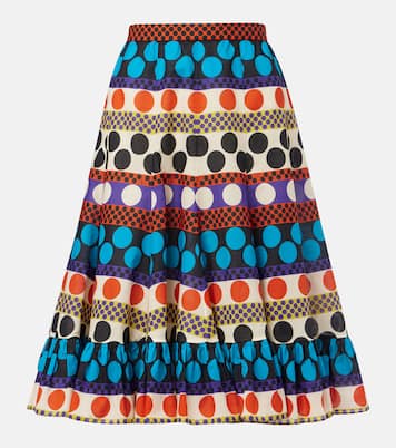 Falda midi de algodón estampada | Valentino
