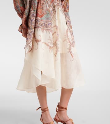 Abito midi Rhiannon in ramia | Zimmermann
