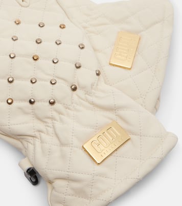 Glisten studded leather ski gloves | Goldbergh