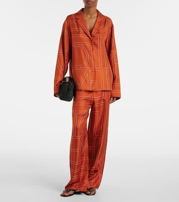 Pantalones de pijama de sarga de seda | Toteme