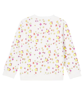 Fringed printed cotton jersey sweatshirt | Stella McCartney Kids