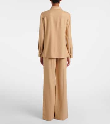 Rhein high-rise wool flared pants | Gabriela Hearst