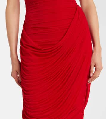 Floral-appliqué draped gown | Magda Butrym