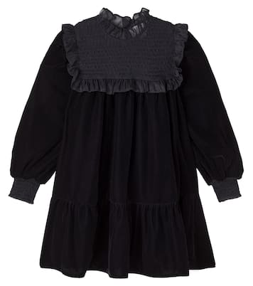 Shirred velvet dress | Petite Amalie  