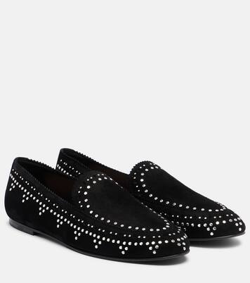 Verzierte Slip-Ons Skye aus Veloursleder | Aquazzura