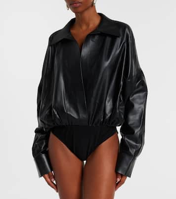 Body aus Lederimitat | Norma Kamali