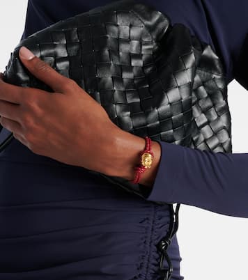 Pulsera Knot de piel trenzada y plata de ley | Bottega Veneta