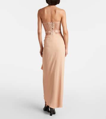Falda larga re/edit de crepé georgette | Mugler