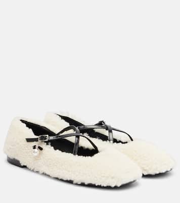Ballerinas Eleri aus Shearling | Jimmy Choo