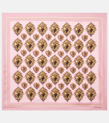 Foulard in seta con stampa | Dolce&Gabbana