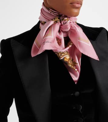 Foulard in seta con stampa | Dolce&Gabbana