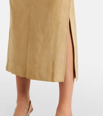 Taylor suede pencil skirt | Stouls