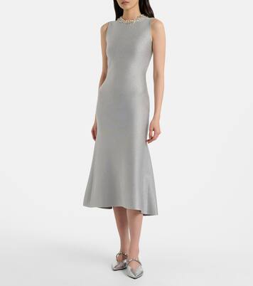 Verziertes Cocktailkleid aus Lamé | McQueen