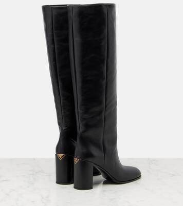 85 leather knee-high boots | Prada