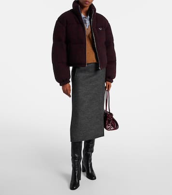 85 leather knee-high boots | Prada