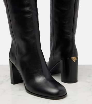 85 leather knee-high boots | Prada