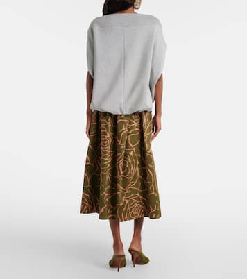 Bedruckter Midirock aus Baumwolle | Dries Van Noten
