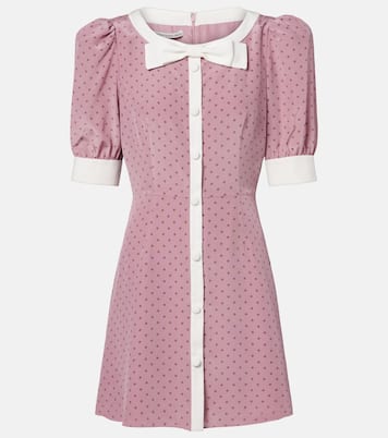 Bow-detail polka-dot silk minidress | Alessandra Rich