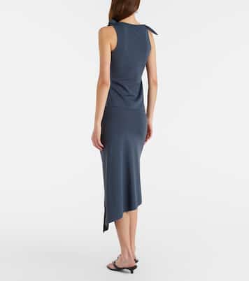 Floral-appliqué jersey midi skirt | Coperni