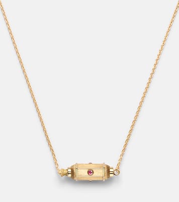 Coco Micro 18kt gold necklace with rubies | Marie Lichtenberg