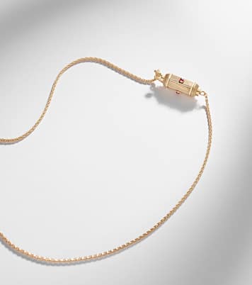 Coco Micro 18kt gold necklace with rubies | Marie Lichtenberg