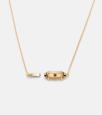 Coco Micro 18kt gold necklace with rubies | Marie Lichtenberg
