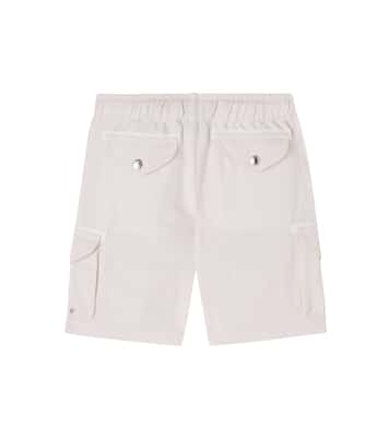 Linen and cotton cargo shorts | Brunello Cucinelli Kids