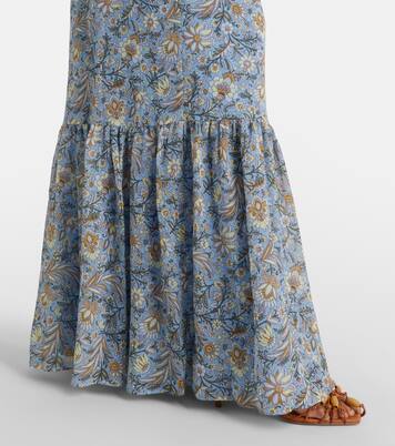 Clem floral cotton and silk maxi dress | Veronica Beard