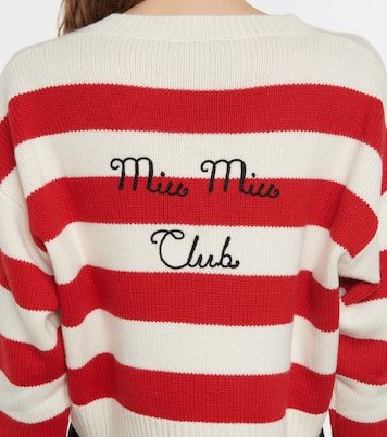 Pullover in cashmere a righe | Miu Miu