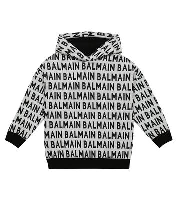 Sudadera con capucha de algodón con logo | Balmain Kids
