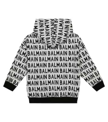 Sudadera con capucha de algodón con logo | Balmain Kids