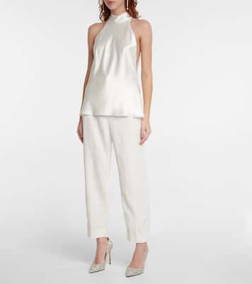 Bridal - Top in raso con fiocco | Galvan