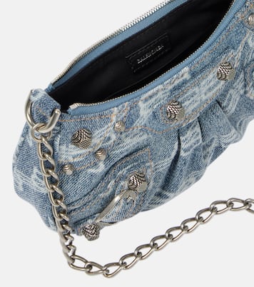 Bolso al hombro Le Cagole Mini de denim | Balenciaga