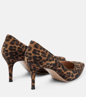 Gianvito 70 leopard-print suede pumps | Gianvito Rossi