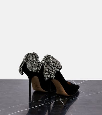 Pumps Love 100 in suede con cristalli | Jimmy Choo