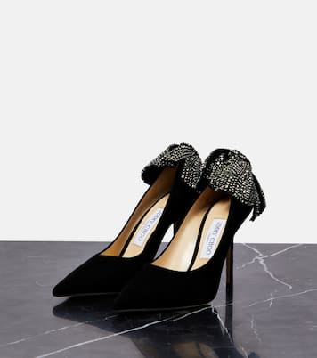 Pumps Love 100 in suede con cristalli | Jimmy Choo
