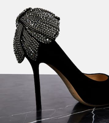 Pumps Love 100 in suede con cristalli | Jimmy Choo