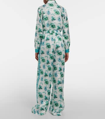 Pantalon ample Umile à taille haute en soie | Max Mara