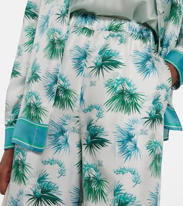 Pantalon ample Umile à taille haute en soie | Max Mara