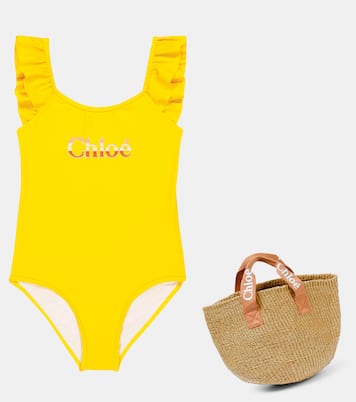 Maillot de bain imprimé à logo | Chloé Kids