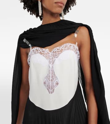 Abito midi Mrs Robinson con mantella | Christopher Kane
